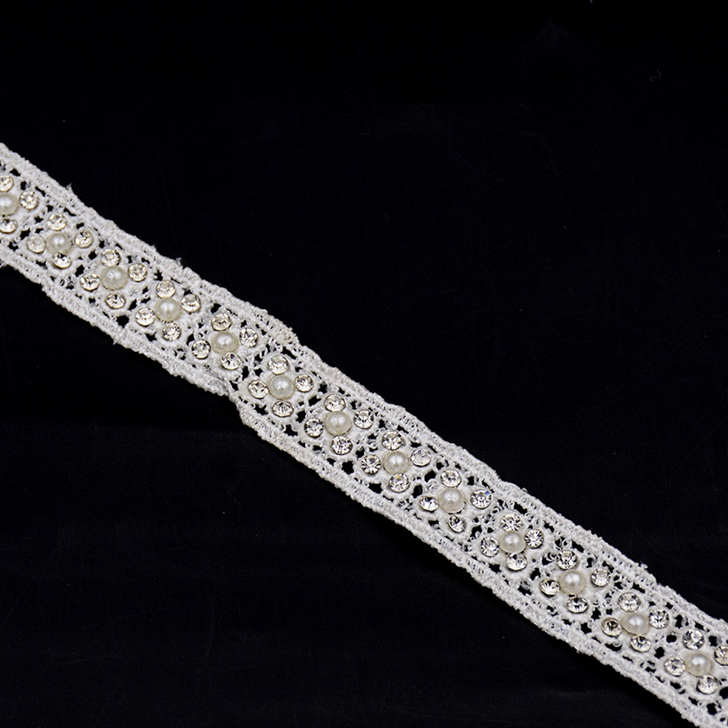 2 Side Border Stone Shuttle Lace