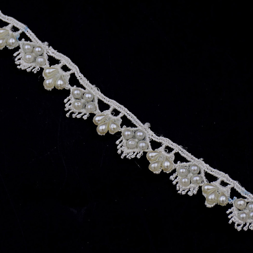 One Side Border Stone Shuttle Lace