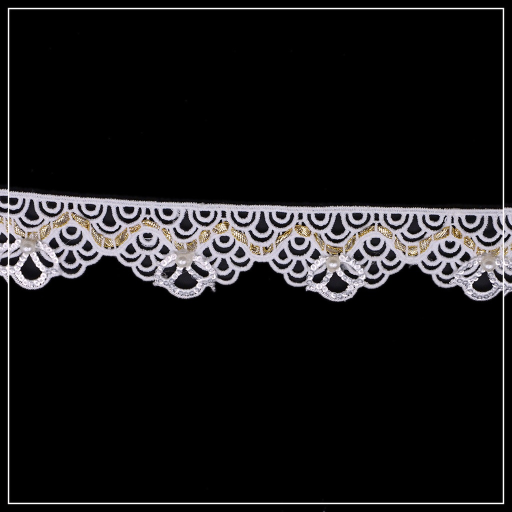 Fancy Sequence & Pearl Shuttle Lace