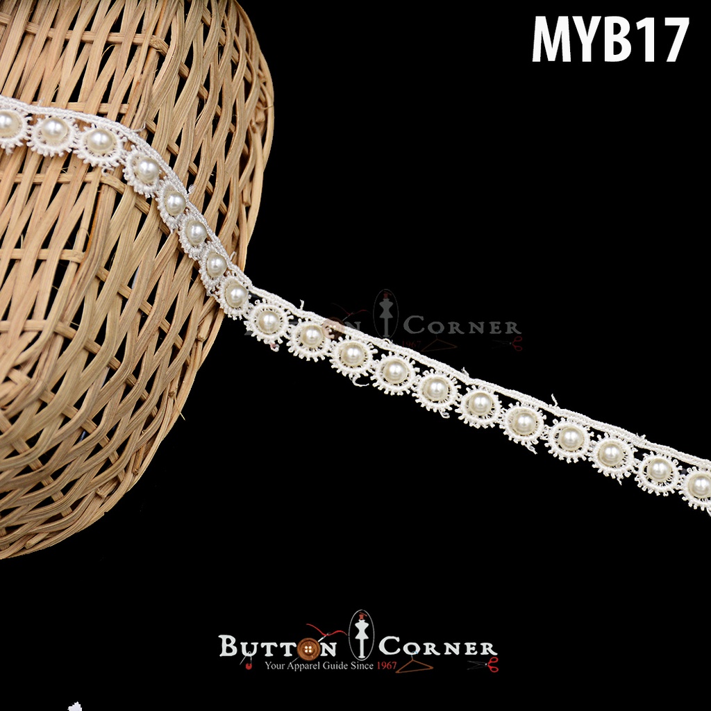 One Side Border Crystal Shuttle Lace