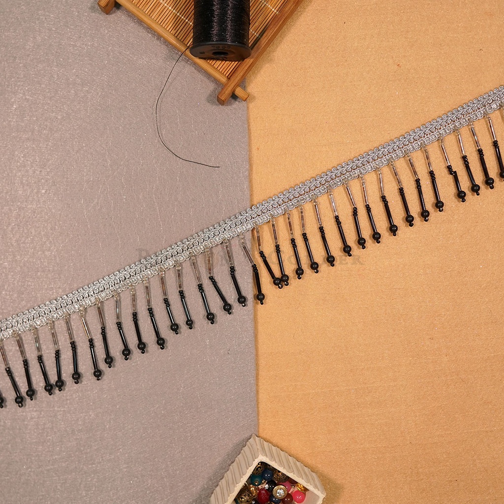 Fancy Glass Beads Hanging Lace