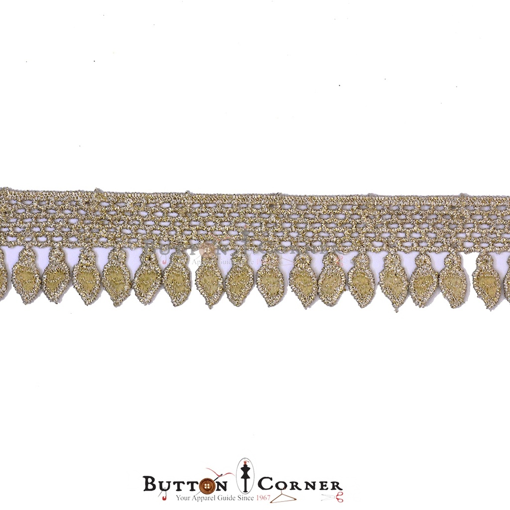 Metallic Yarn Shuttle Hanging Lace