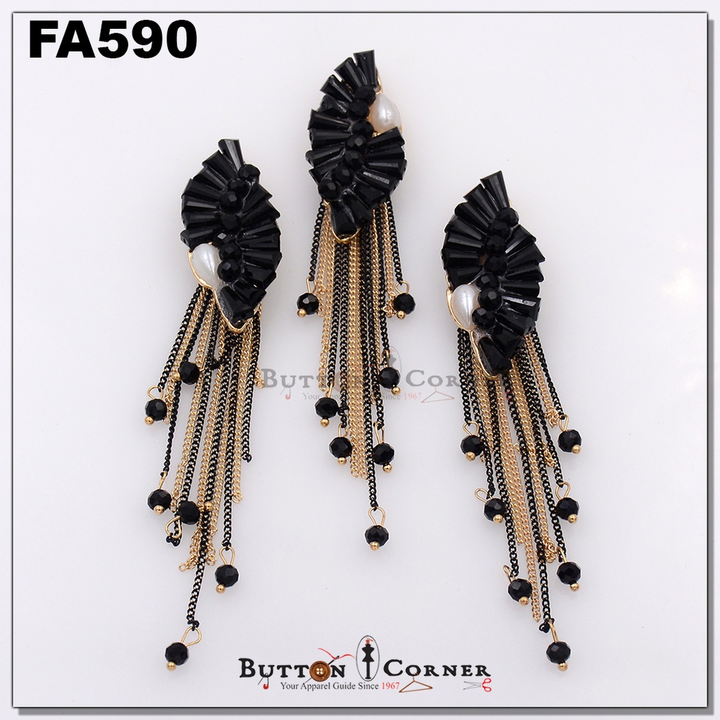Fancy Glass Beads Stone Hanging Button