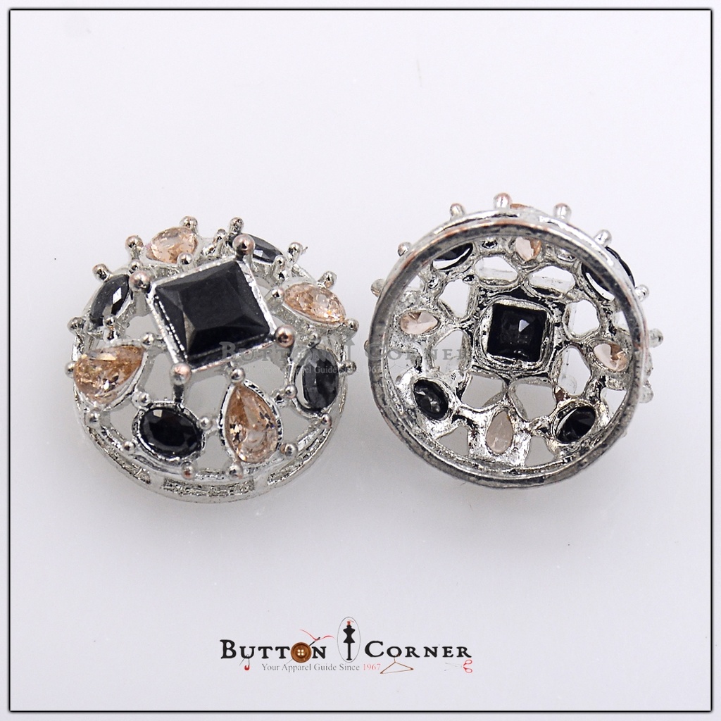 Circle Shape Fancy Kundan Button