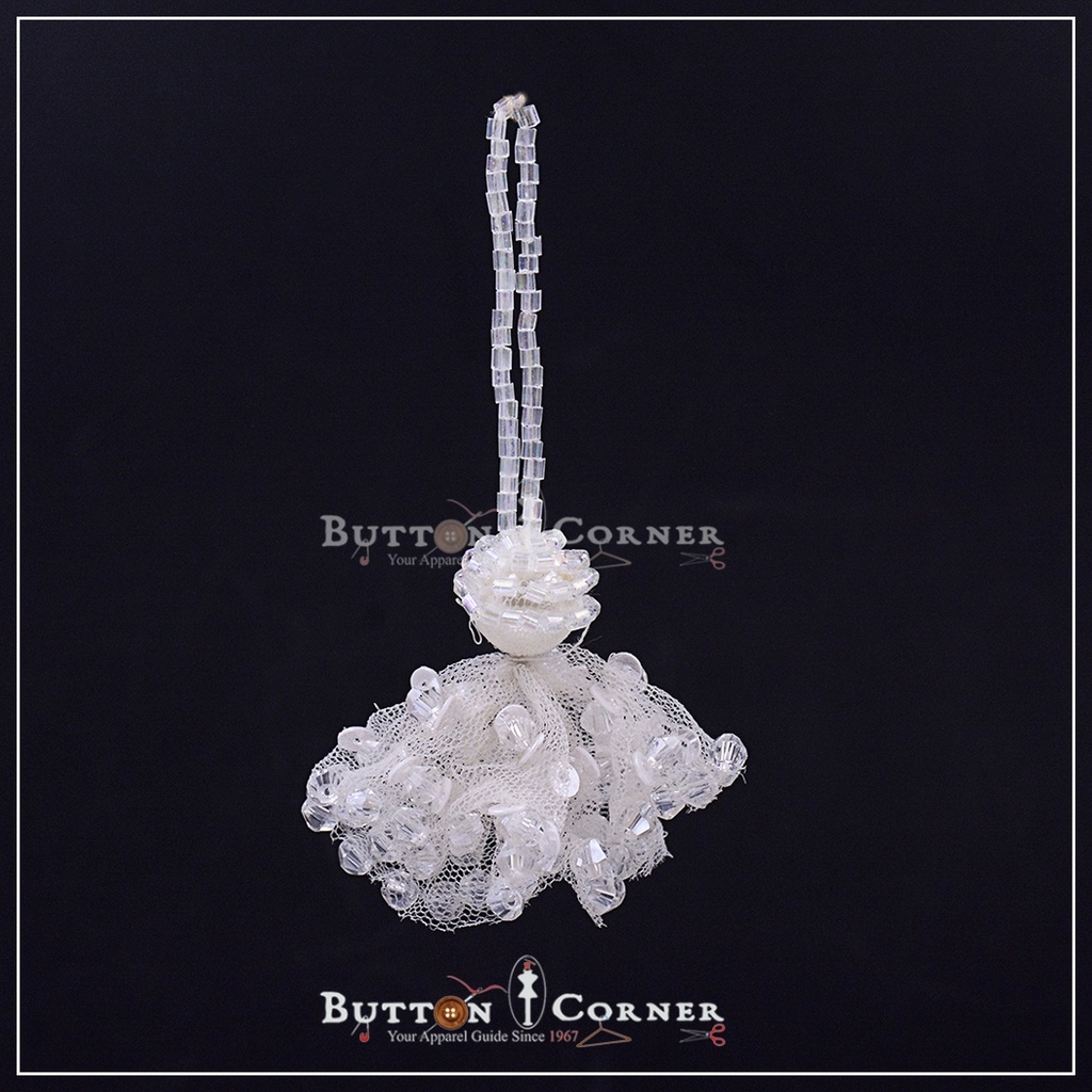 Fancy Pearl & Crystal Tassel
