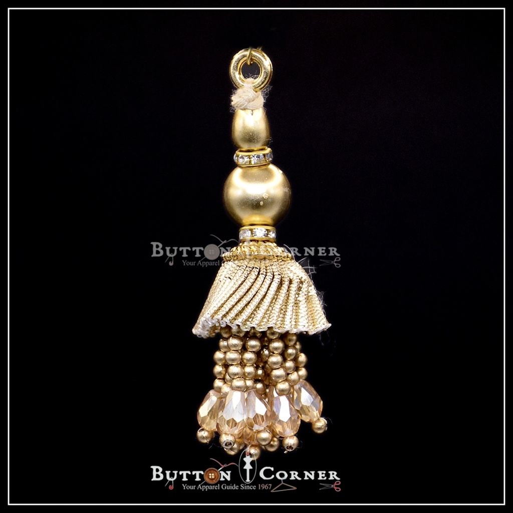 Fancy Pearl & Crystal Tassel