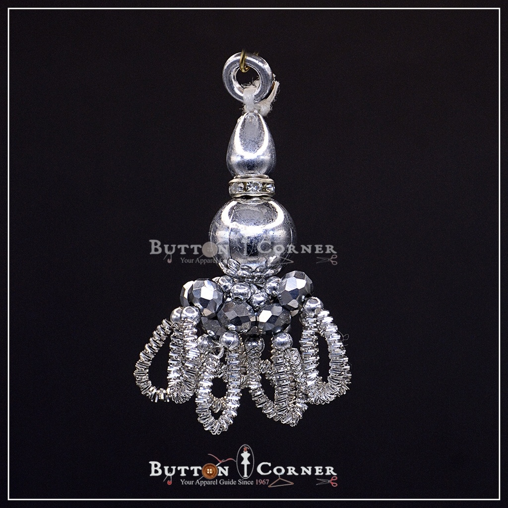 Fancy Pearl & Crystal Tassel