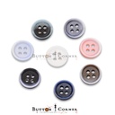Ceramic Copy Border Shaded 4 Hole Shirt Button