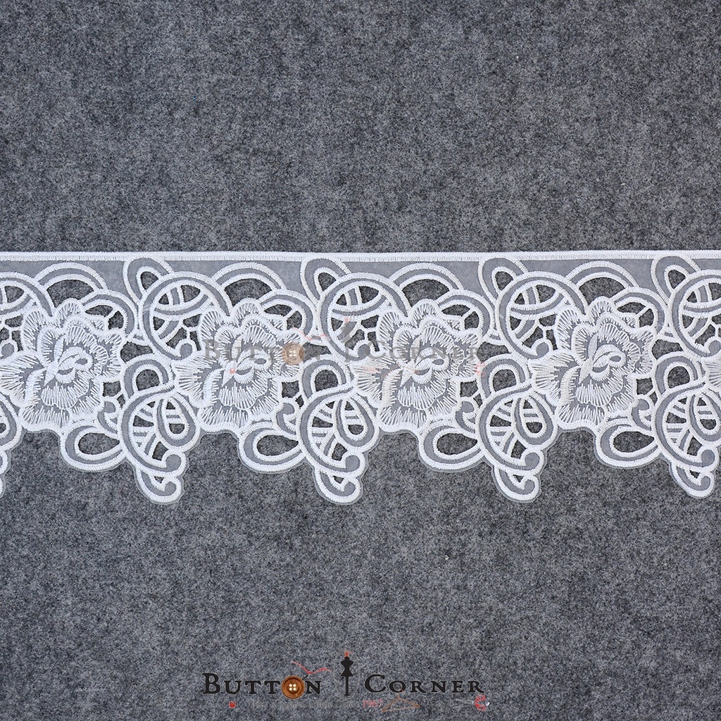 One Side Border Organza Lace