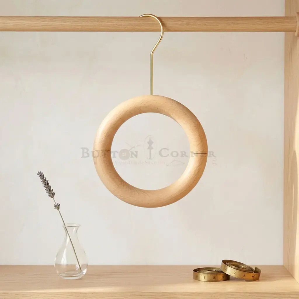 Wooden Scarf Hanger Round Shape