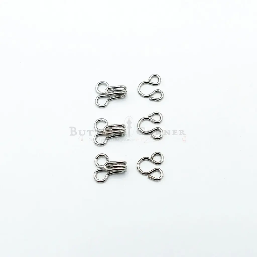 Steel Blouse Hooks & Eyes (Blue)
