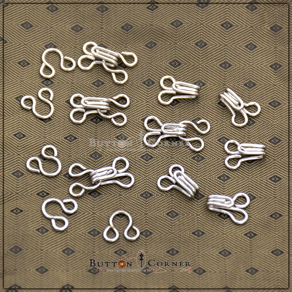 Steel Blouse Hooks & Eyes (Blue)