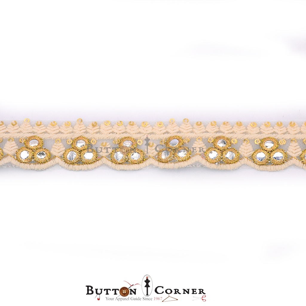 Fancy Metallic Yarn Embroidery Net lace