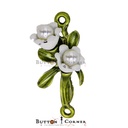 Double Rose Flower With Pearl