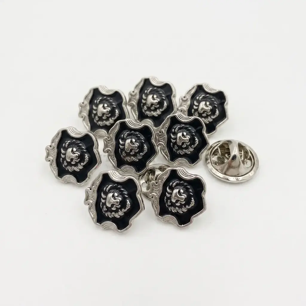 Shield Lion Head Pin