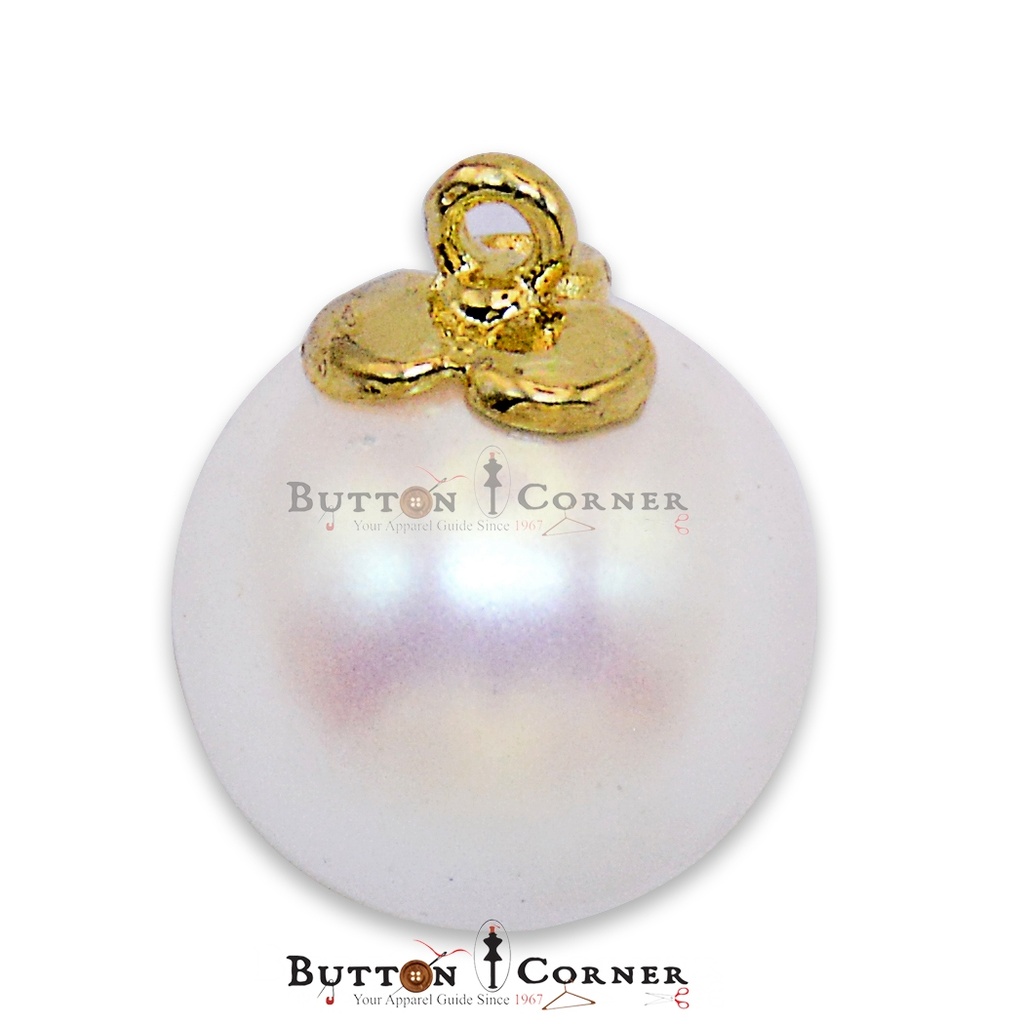 Faux Pearl With Shank Button