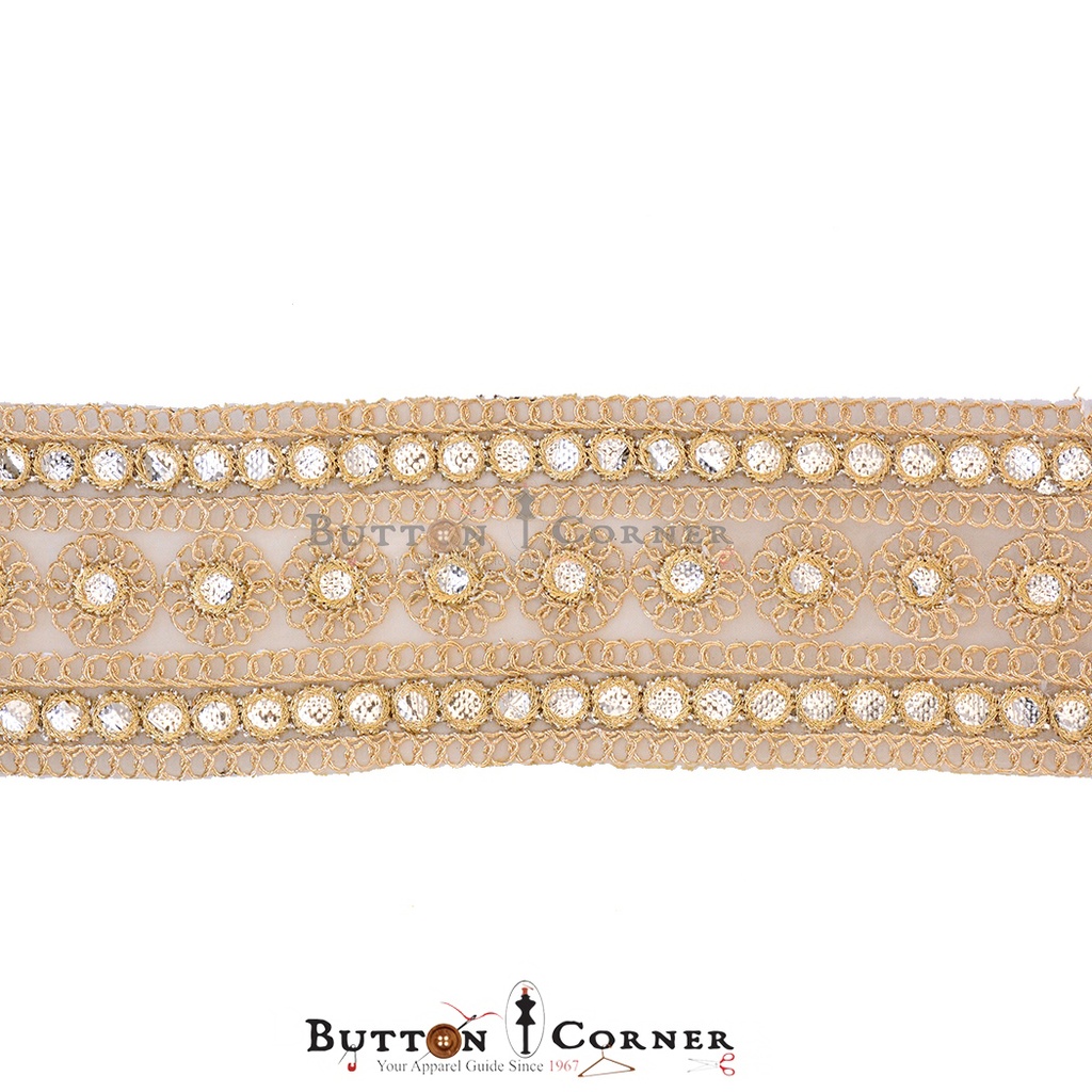 Double Side Border Fancy Gota Lace