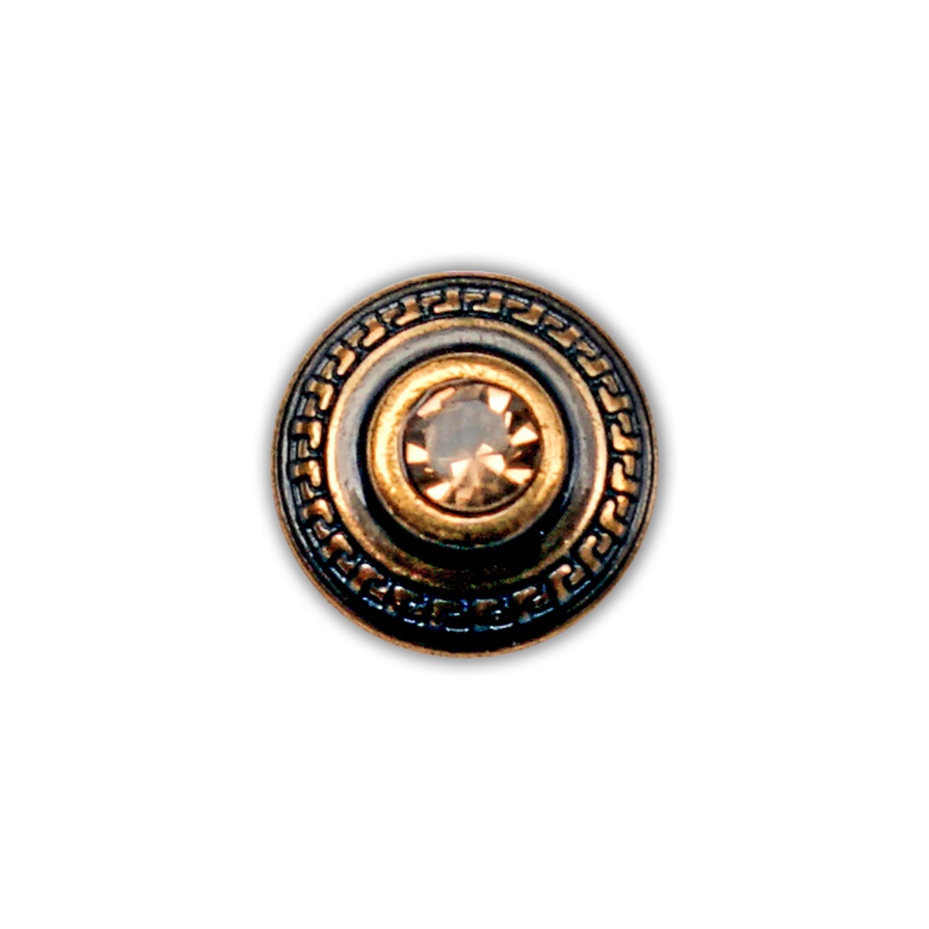 Border Design Center Stone Button