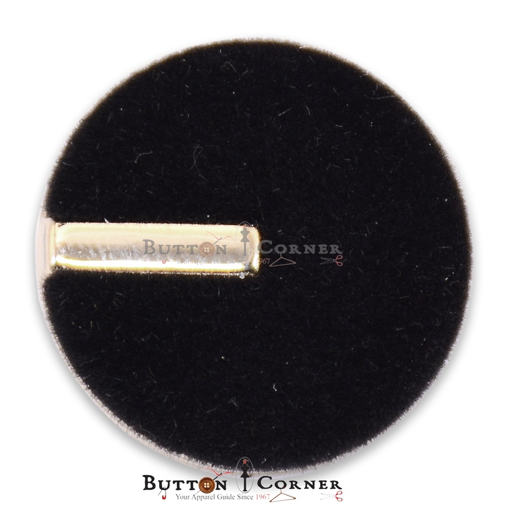 Round Velvet Button With Metal Base