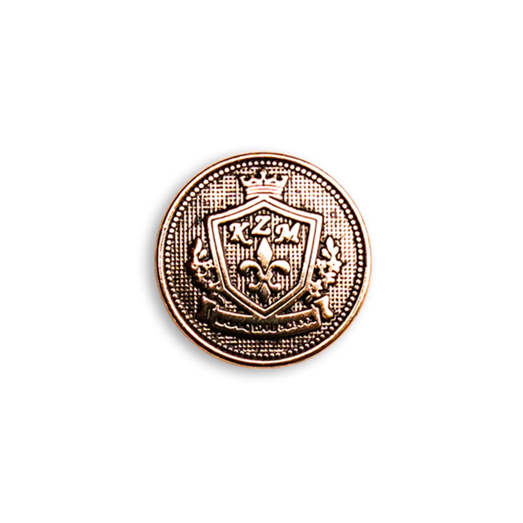 Fleur De Lis Design Metal Suiting Button