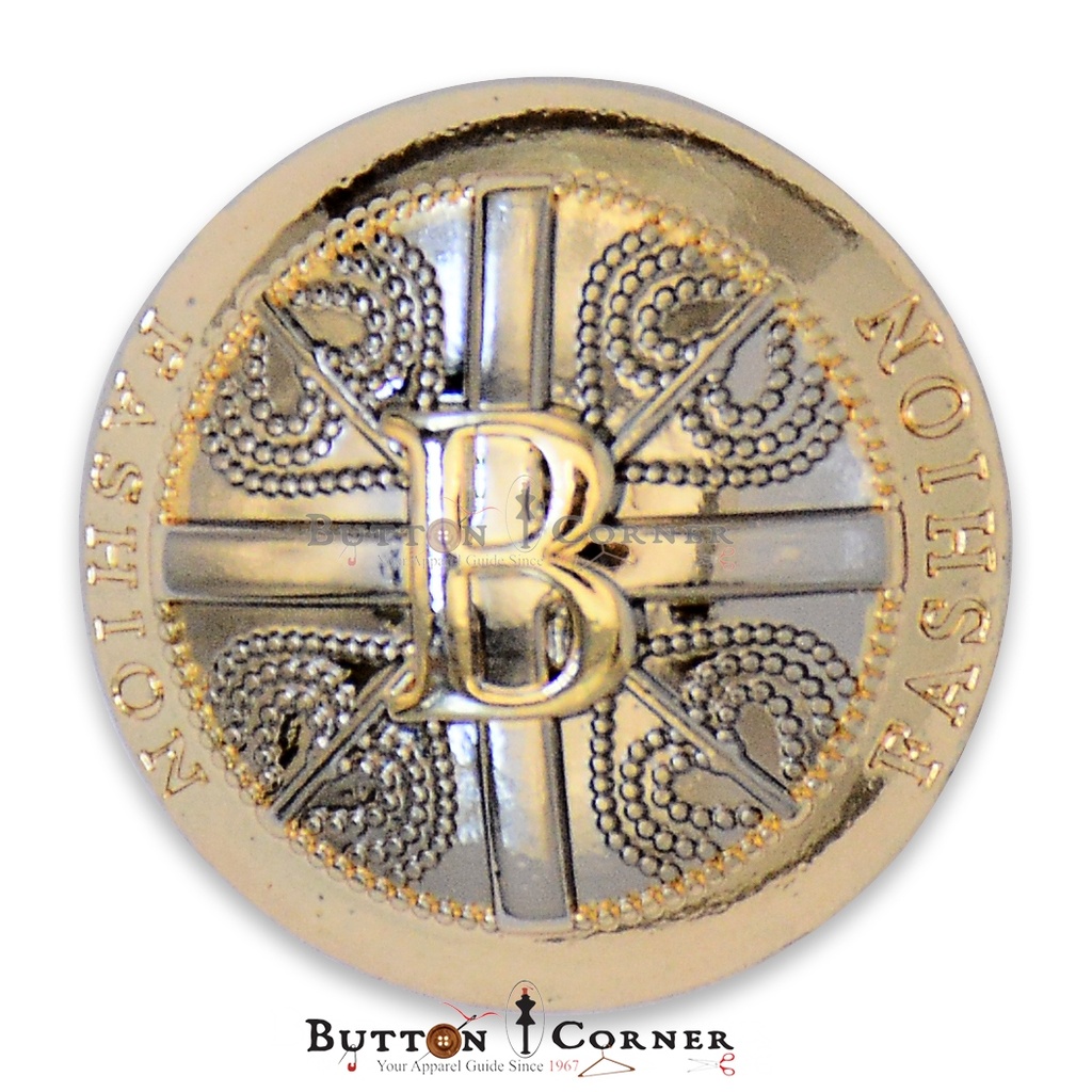 Fashion Luxury B Engraved Suiting Button