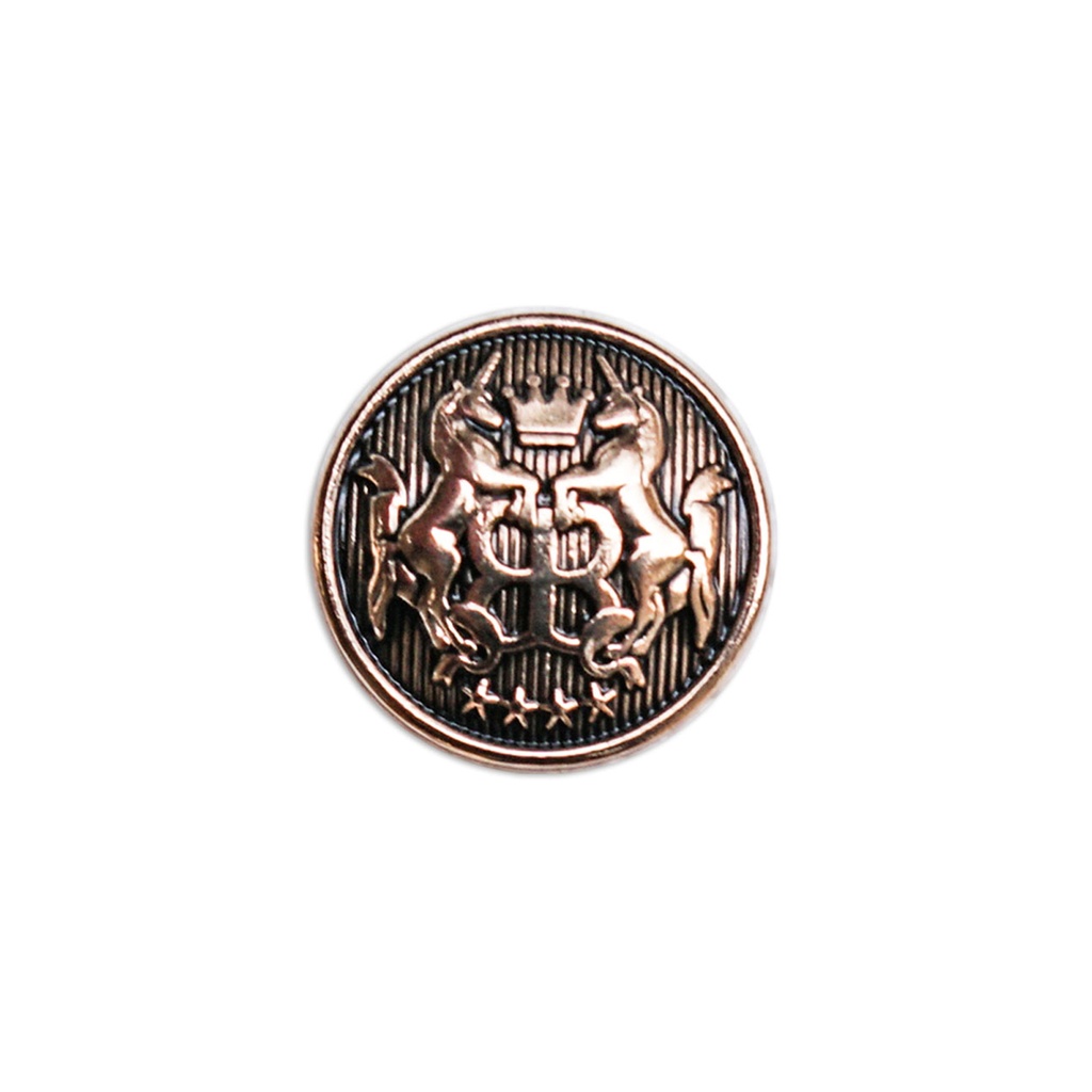 Heraldic Design Two Unicorns Suiting Button