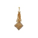 Rhombus Design Pearl Crystal Tassel