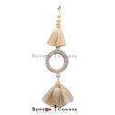 Circle Shape Fancy Pearl Stone Tassel