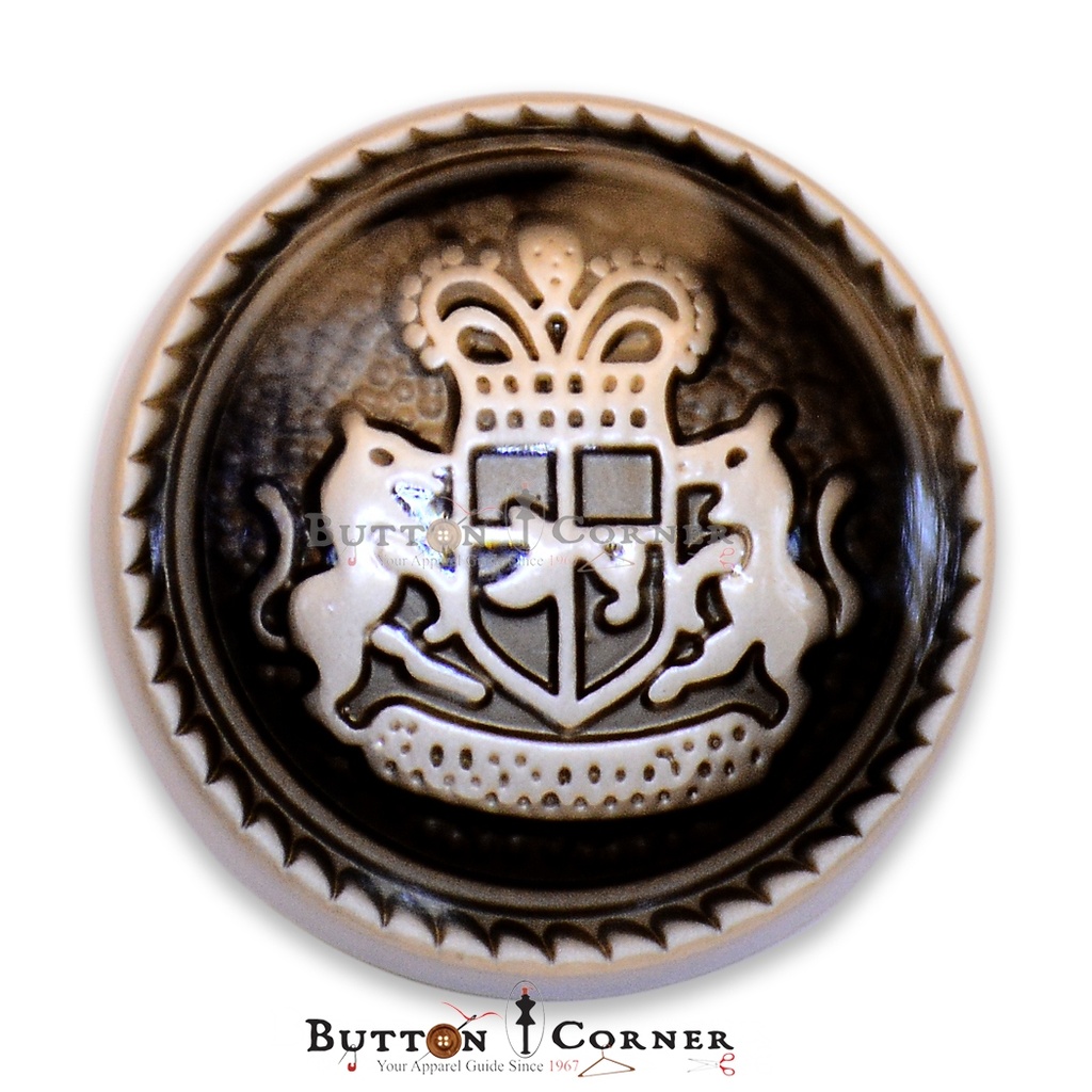 2 Horse Design Enamel Suiting Button