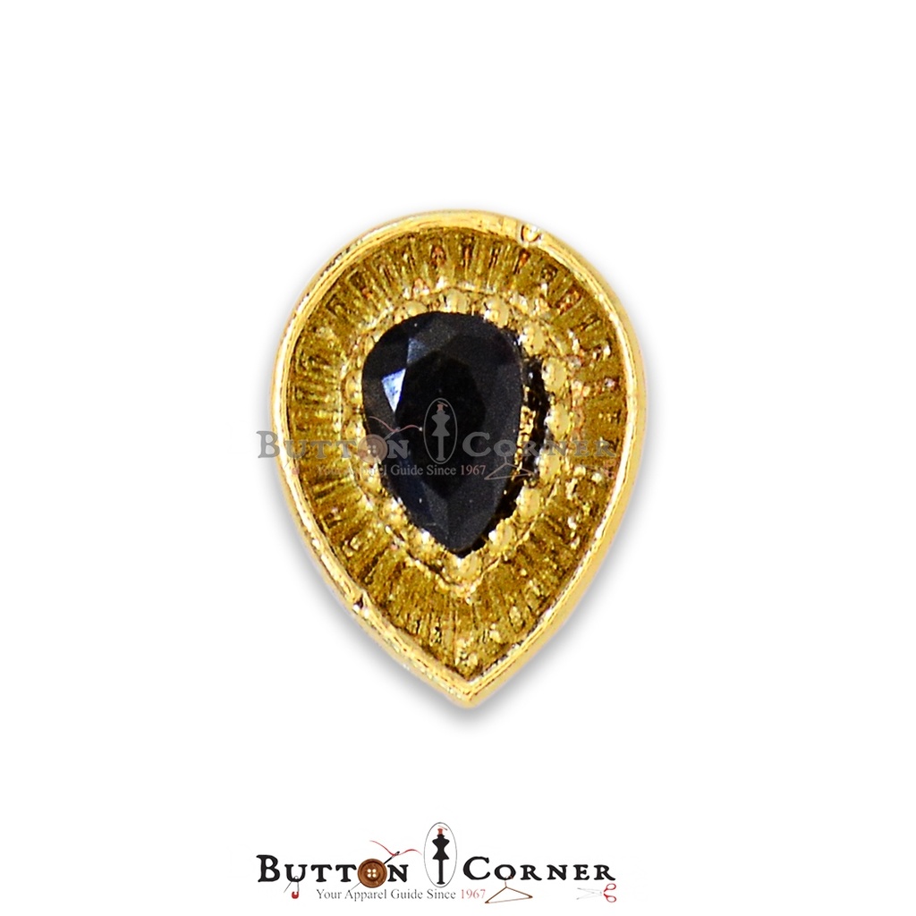 Drop Shape Fancy Kundan Button