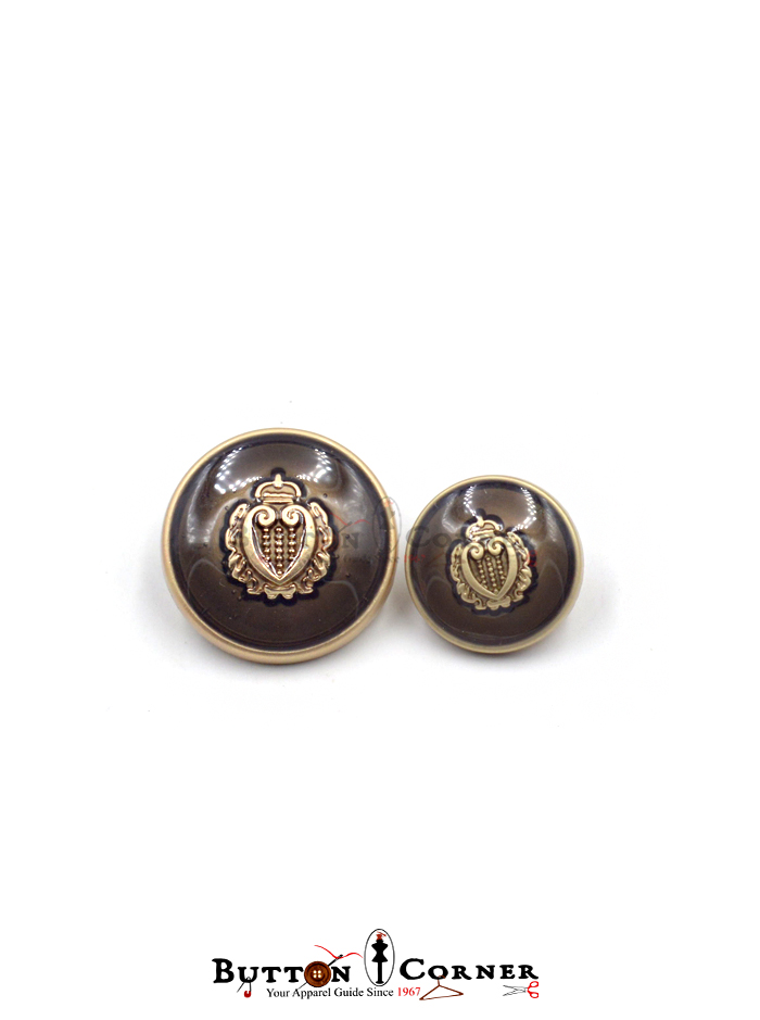 Crown Design Metal Suiting Button
