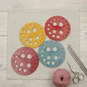 Knitting Pin Gauge In Multi Colour