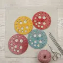 Knitting Pin Gauge In Multi Colour