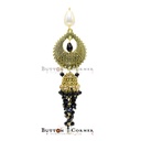 Jhumki Shape Pearl & Stone Tassel