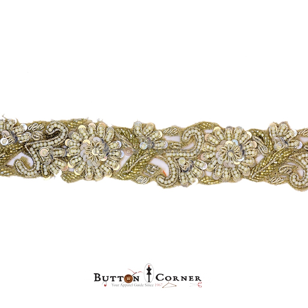 Fancy Kora & Dabka With Pearl Lace