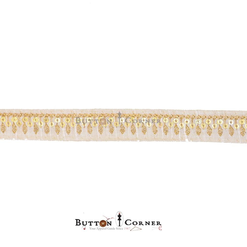 Fancy Metallic Yarn Sequence Lace