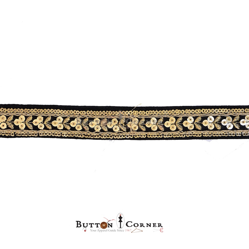 Fancy Metallic Yarn Sequence Lace