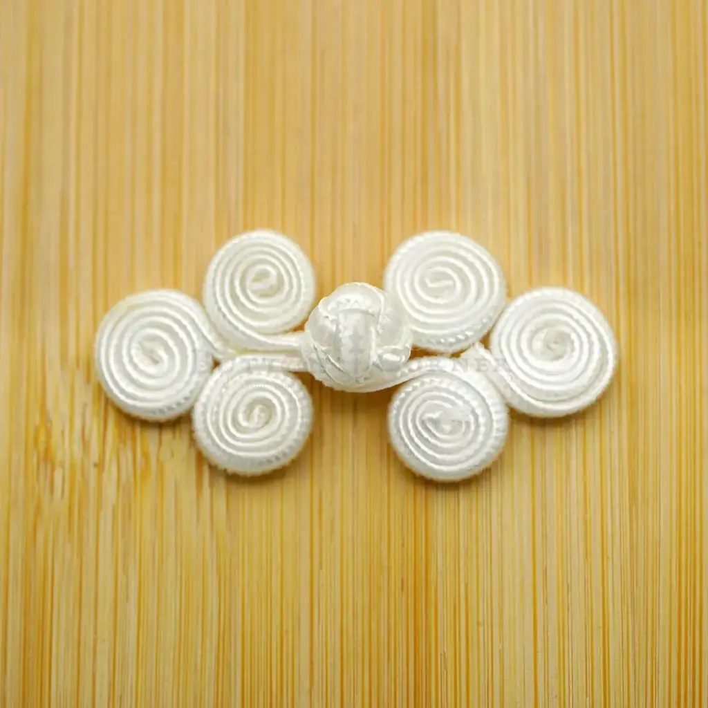 Spiral Flower Loops Chinese Knot Frog Closure Button