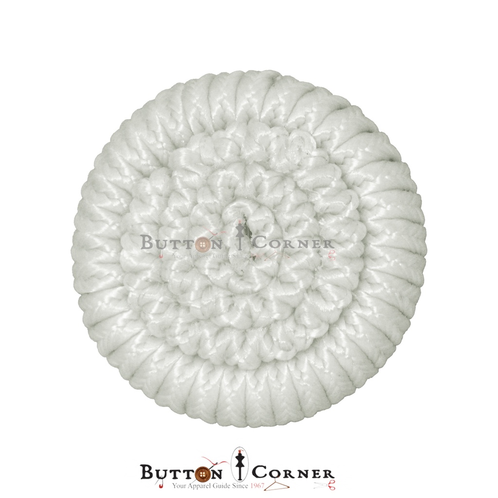 Slightly Concave Glossy Braided Button