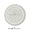 Slightly Concave Glossy Braided Button