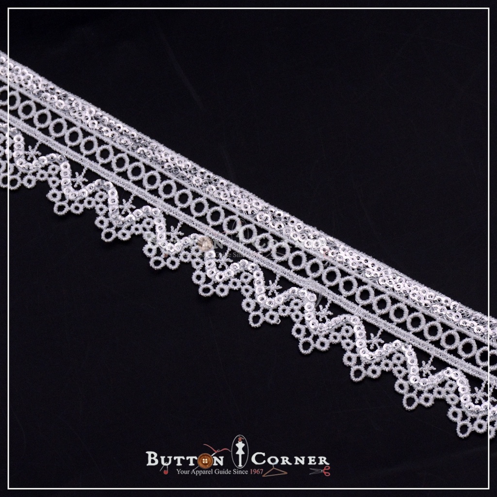 One Side Border Sequence Lace