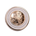 Ornate Crown Shield Emblem Enamel Rim Metal Suiting Button