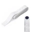 0.75" Inch Buttonhole Polyester Elastic Band in Black & White