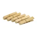 Metal Spring Natural Bamboo Wood Pegs/Pins