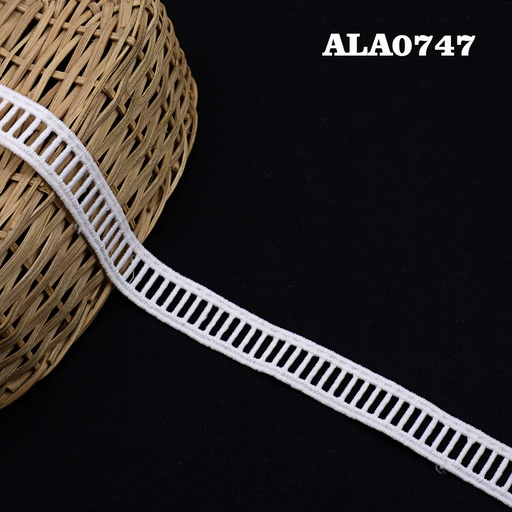 [ALA0747 WHITE] Shuttle Joined Lace (101.White)
