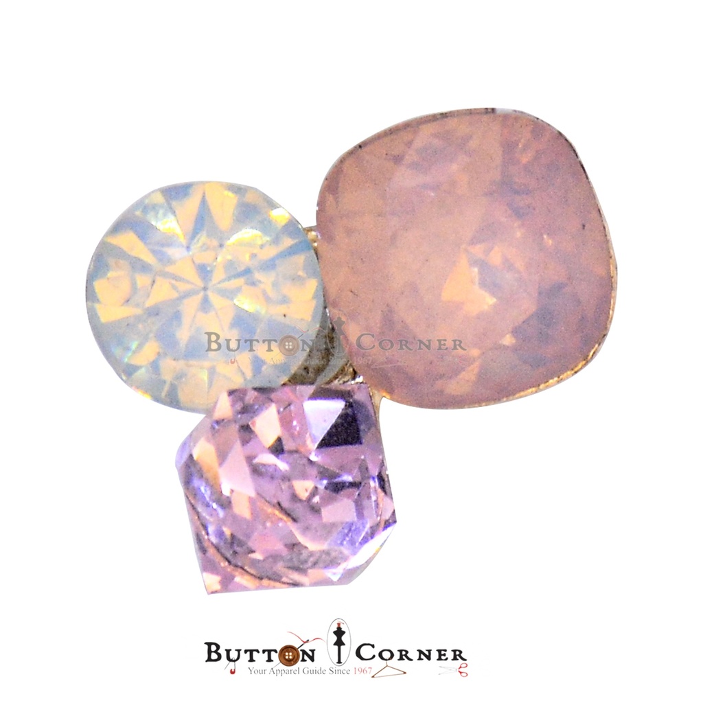 Rhinestone Embellishment Fancy Button