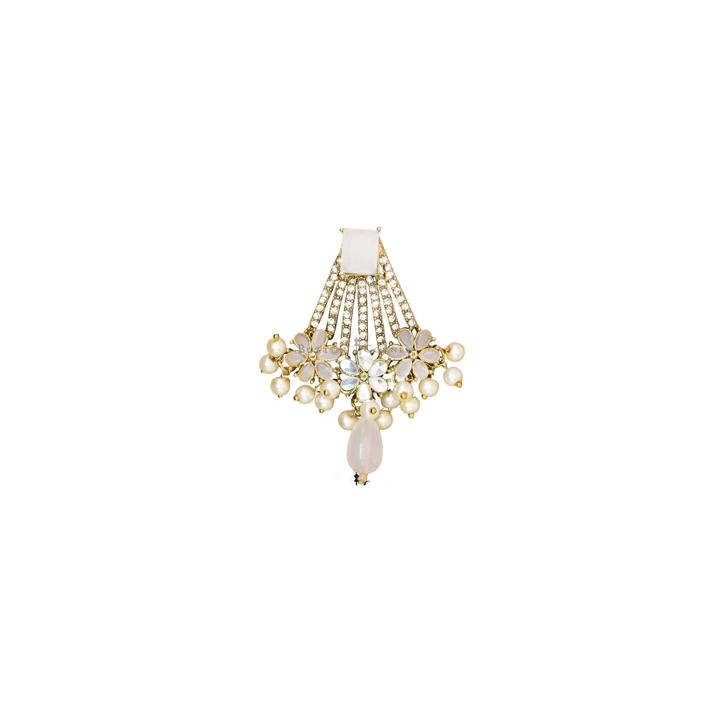 Jhumki Shape Fancy Kundan Button