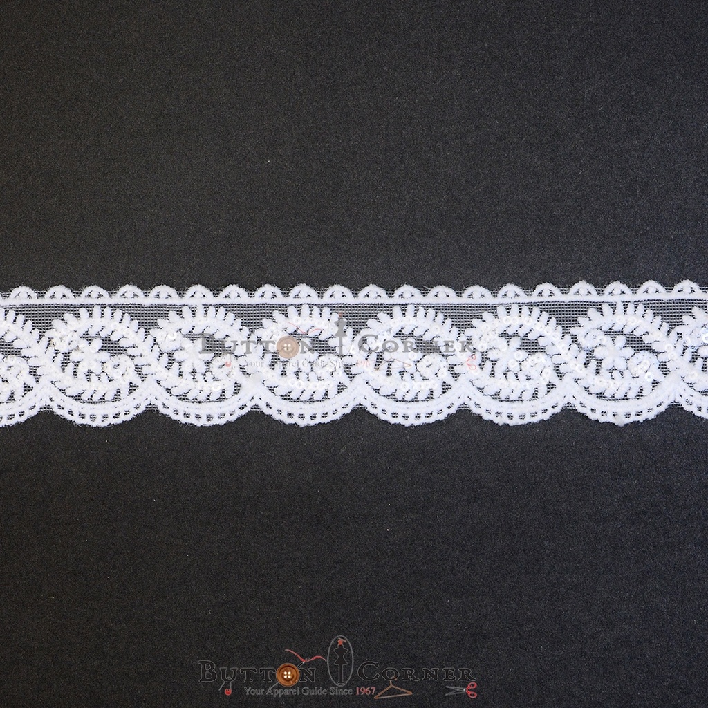 One Side Border Sequence Net Lace