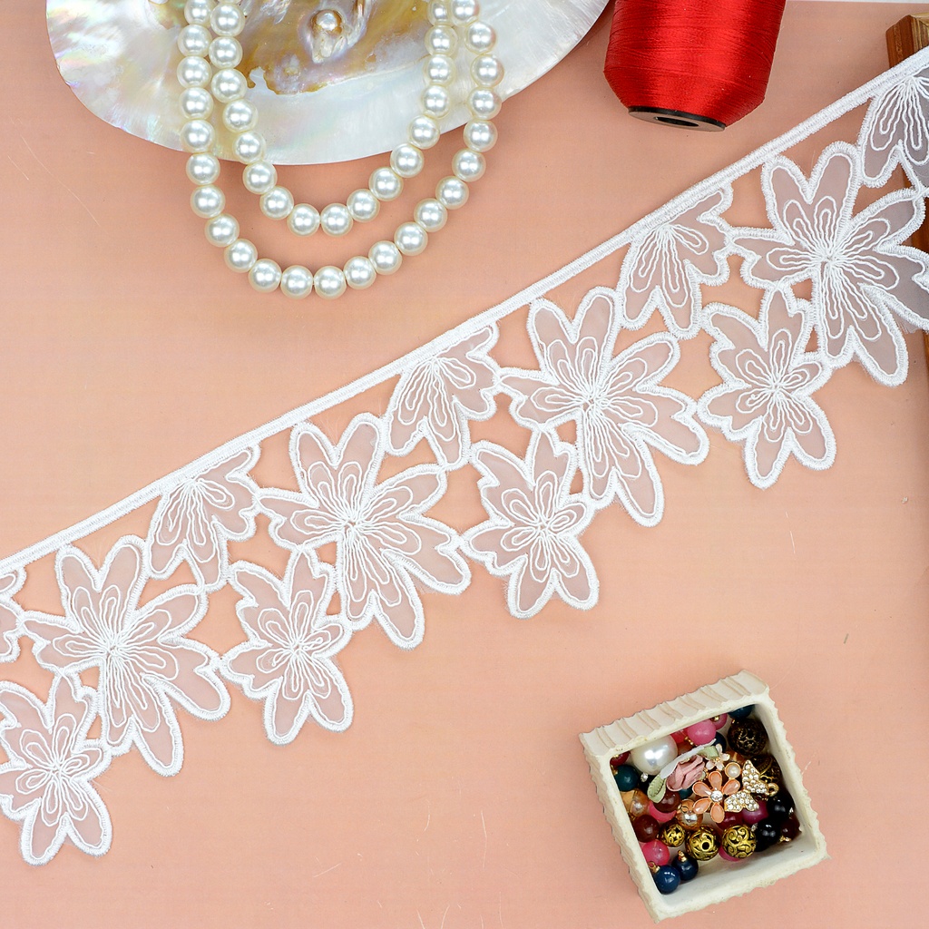 One Side Border Organza Lace