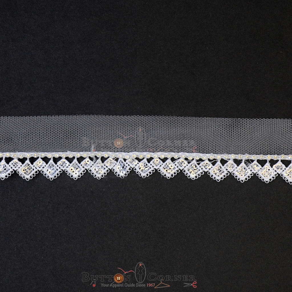 Fancy Sequence Stone Lace